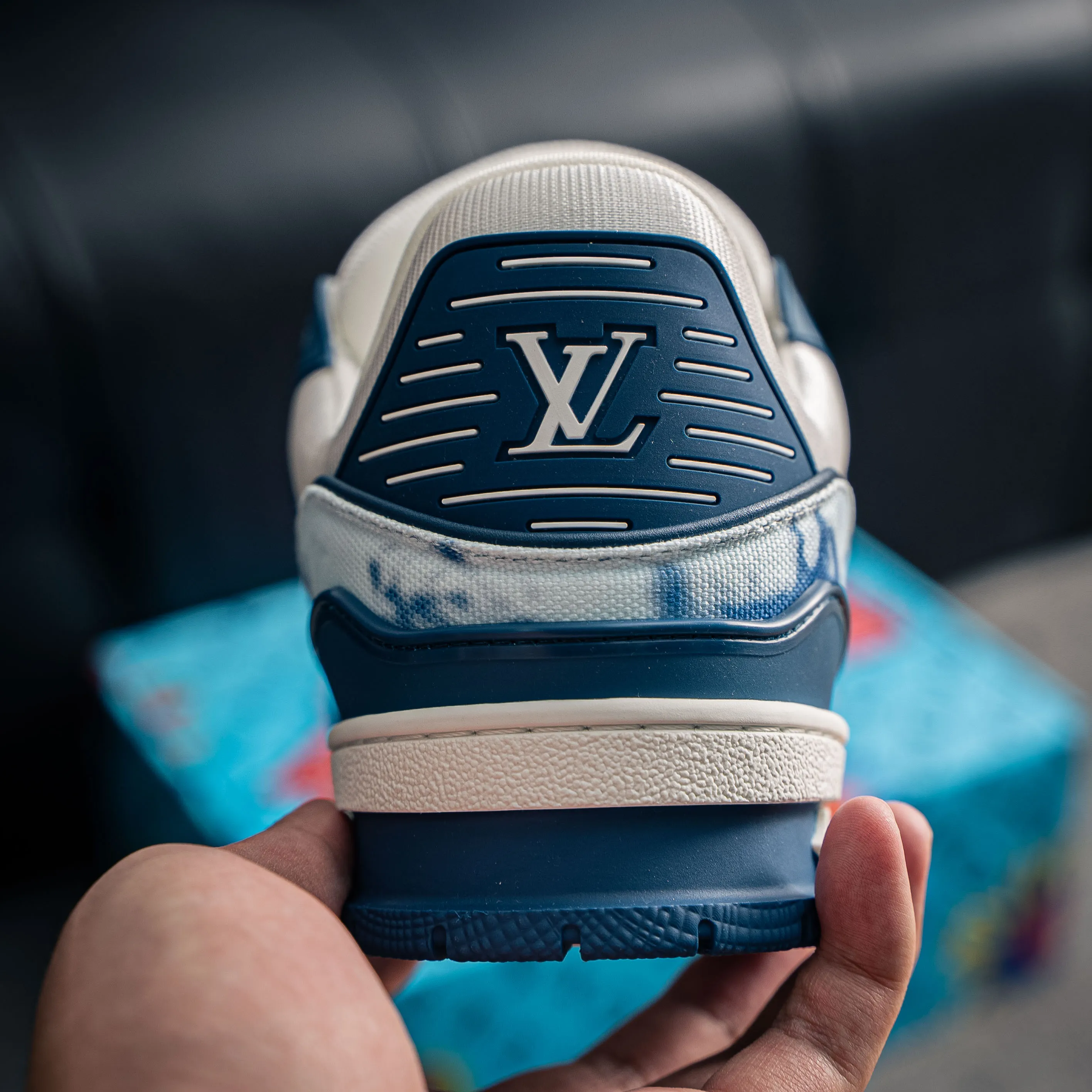【YS 】 Louis Vuitton LV Trainer Blue ✦ ， ✦ White ， ✦ Lace-Up ，